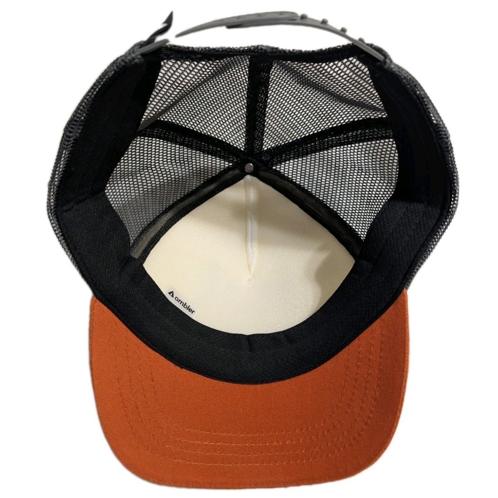 Ambler Fox Trucker Hat Mesh Snapback Cap Orange Gray Outdoor Graphic Adult - Picture 5 of 6